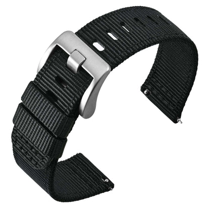 HOTANNEFIT Quick Release Watch Bands, Military Nylon Watch Strap for Men, Multiple Colors & Width (18mm, 19mm, 20mm, 22mm, 24mm)