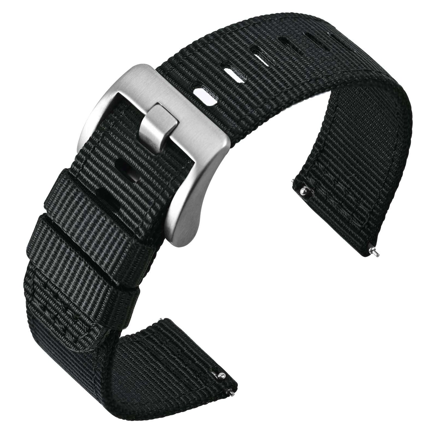 HOTANNEFIT Quick Release Watch Bands, Military Nylon Watch Strap for Men, Multiple Colors & Width (18mm, 19mm, 20mm, 22mm, 24mm)