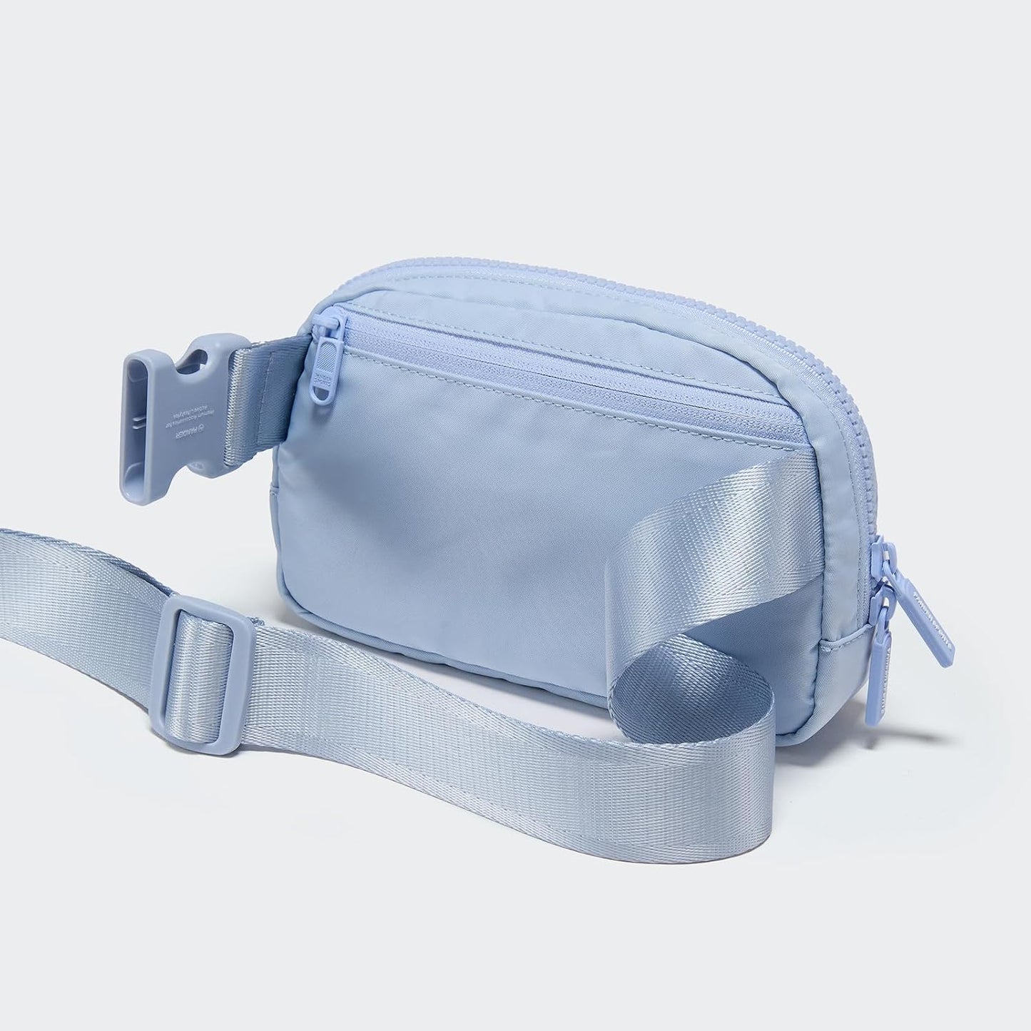HOTPander Two Way Zipper Fanny Pack Nylon Everywhere Belt Bag for Women, Water Repellent Waist Packs, Crossbody Bags with Adjustable Strap (Windmill Blue).