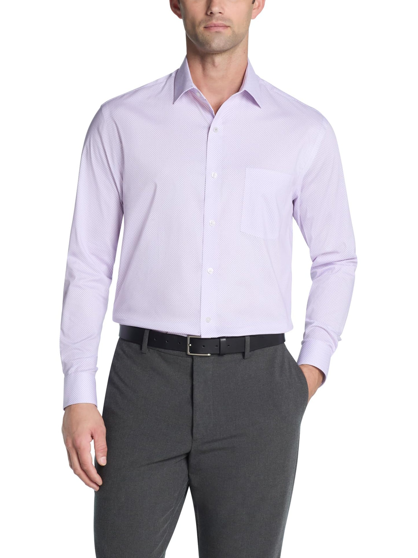 HOTVan Heusen Men's Dress Shirt Regular Fit Ultra Wrinkle Free Flex Collar Stretch Solid
