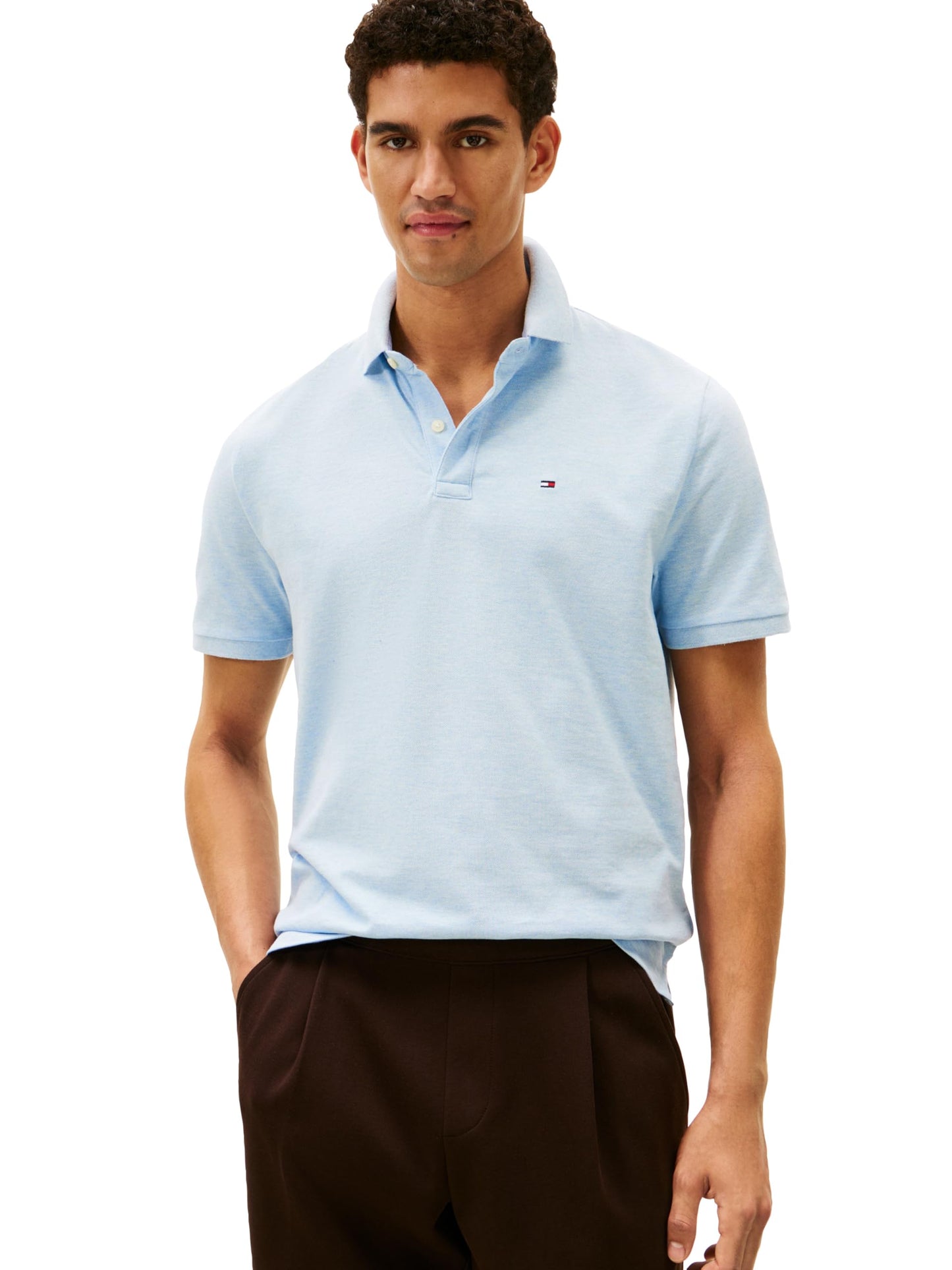 HOTTommy Hilfiger Men's Short Sleeve Cotton Pique Polo Shirt in Classic Fit