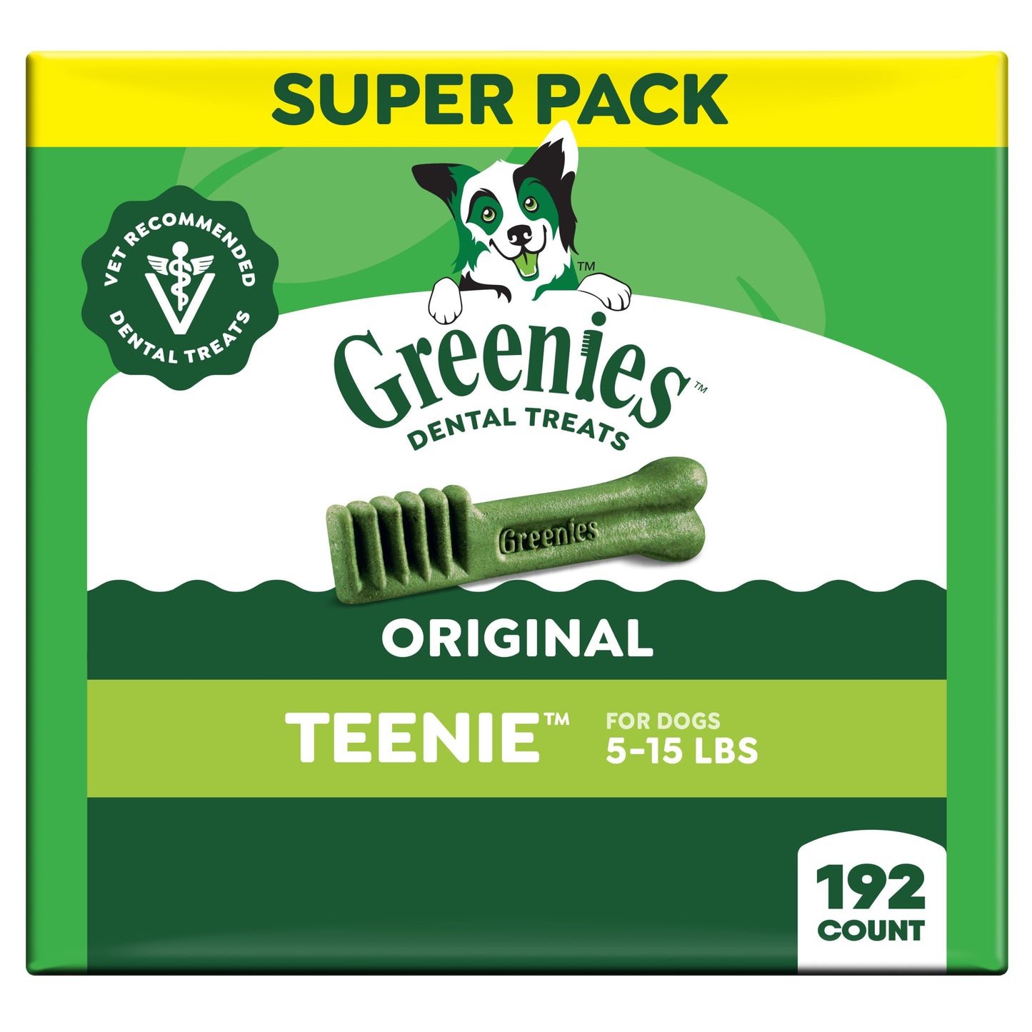 HOTGreenies Teenie Original Natural Dental Dog Treats, Chicken, 43 Count | Clinically-proven, veterinarian-recommended, 47% less tartar & 40% less plaque in 28 days, for dogs 5-15 lbs, 12 oz. Pack