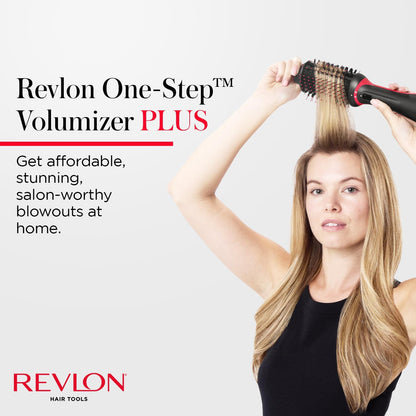 HOTREVLON One-Step Volumizer Plus Hair Dryer and Styler | More Volume, Less Damage, and More Styling Control for Easy and Fast Salon-Style Blowouts, Plus Travel Friendly (Black)