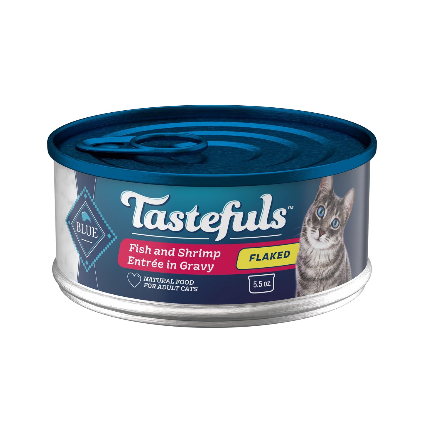 HOTBlue Buffalo Tastefuls Flaked Adult Wet Cat Food Variety Pack (Tuna, Chicken, Fish & Shrimp), Natural Ingredients Enhanced with Vitamins, Minerals & Other Nutrients, 3-oz. Each (12 Cans)