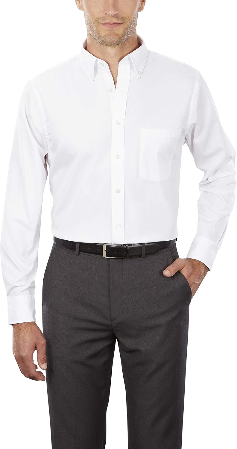 HOTVan Heusen Men's Pinpoint Solid Shirt