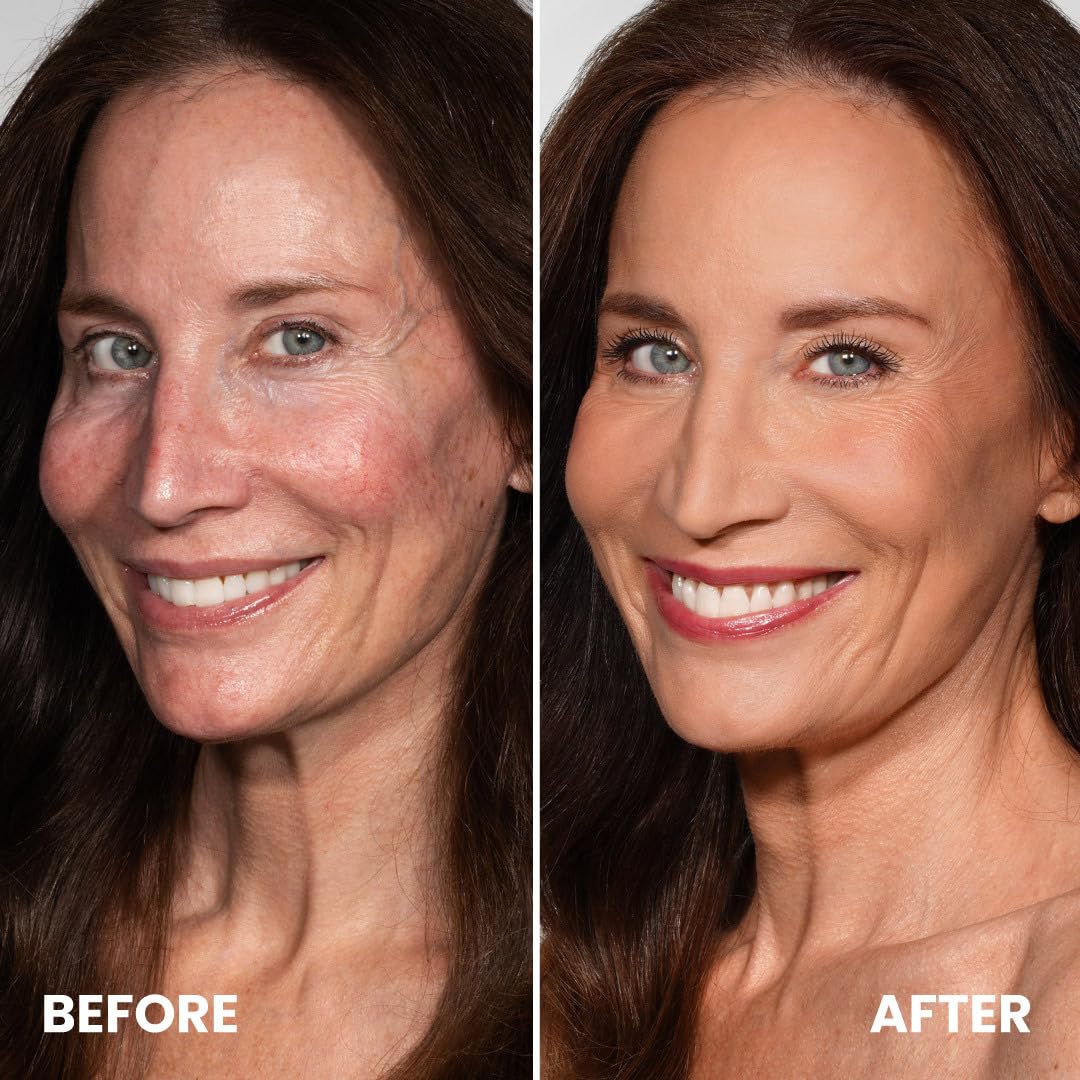 HOTPrime Prometics Color Changing Foundation for Mature Women – Instantly Adapts to Your Skin Tone – Buildable Light-to-Medium Coverage – 12-Hour Wear – Natural Dewy Finish – Hypoallergenic