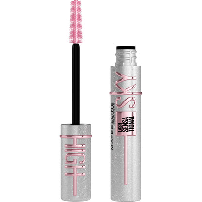 HOTMaybelline Lash Sensational Sky High Waterproof Mascara Makeup, Volumizing, Lengthening, Defining, Curling, Multiplying, Buildable Formula, Very Black, 1 Count
