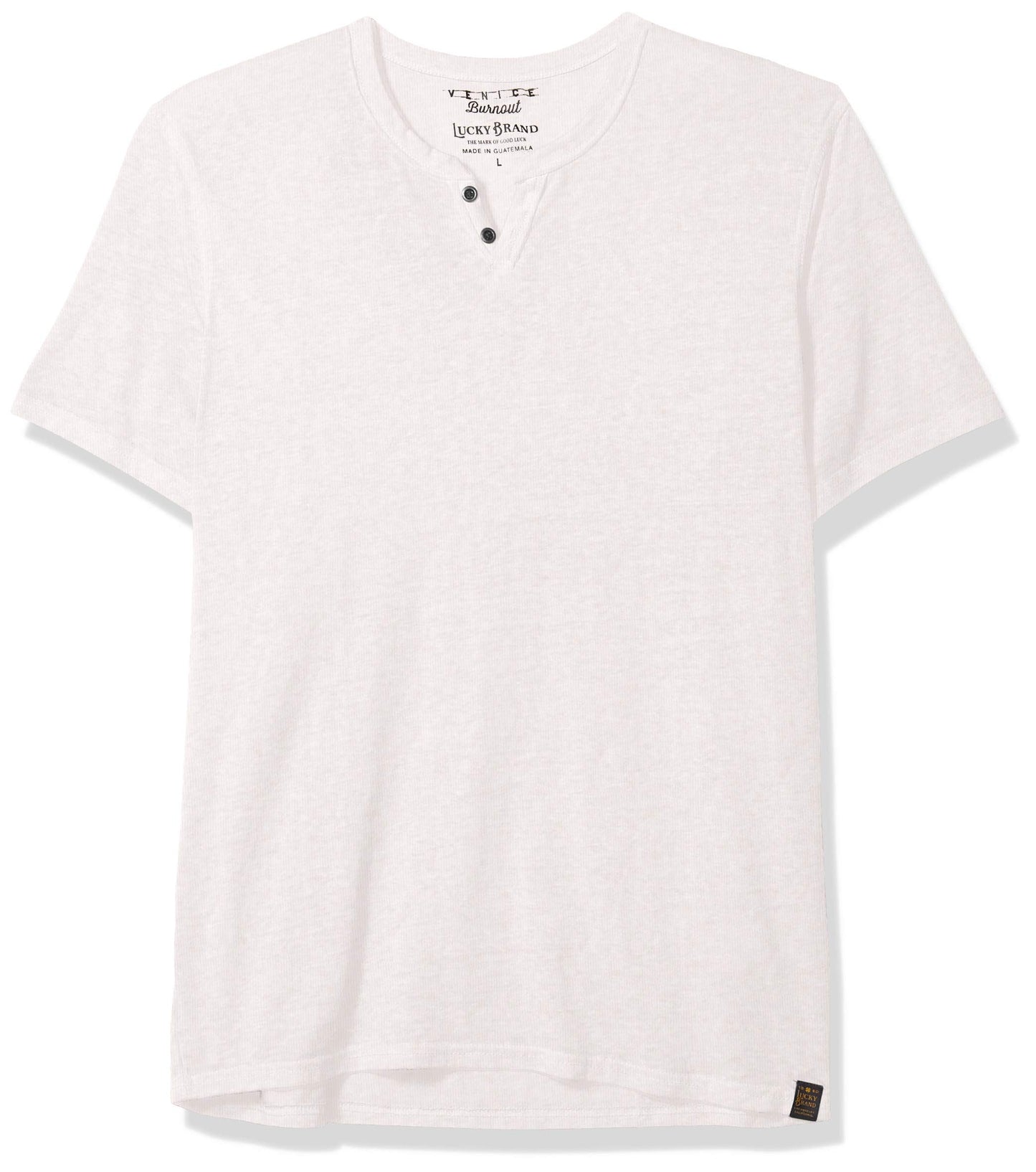 HOTLucky Brand Men's Venice Burnout Notch Neck Tee Shirt