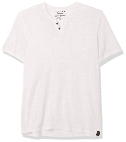 HOTLucky Brand Men's Venice Burnout Notch Neck Tee Shirt