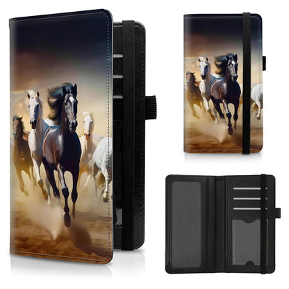 HOTCheck Book Cover for Personal Checkbook American Flag Sunflowers Cow Pattern Design PU Leather Checkbook Cover for Men Women with Card Slot & Pen Holder and Elastic Strap for Duplicate Checks