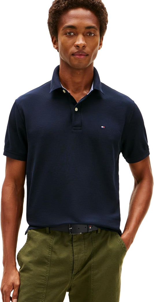 HOTTommy Hilfiger Men's Short Sleeve Moisture Wicking Stretch Polo Shirt With Quick Dry + Uv Protection