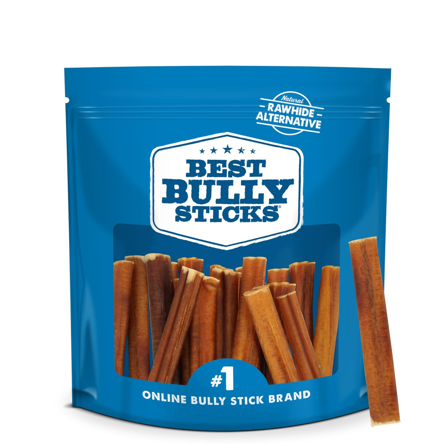 HOTBest Bully Sticks 4 Inch Bully Sticks for Dogs - 8 oz (Pack of 1) - Natural Grass-Fed Dog Treats Small Breed, Grain and Rawhide-Free, Perfect for Small or Young Canines