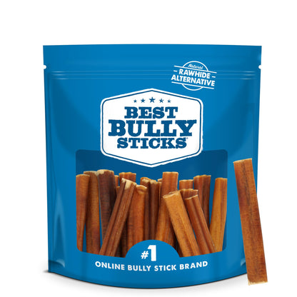 HOTBest Bully Sticks 4 Inch Bully Sticks for Dogs - 8 oz (Pack of 1) - Natural Grass-Fed Dog Treats Small Breed, Grain and Rawhide-Free, Perfect for Small or Young Canines