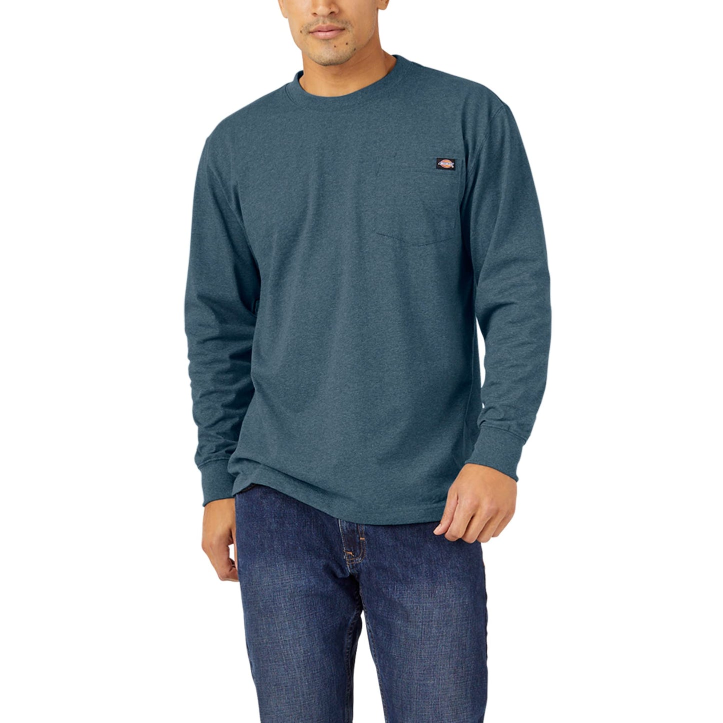 HOTDickies Men's Big and Tall Long Sleeve Heavyweight Crew Neck