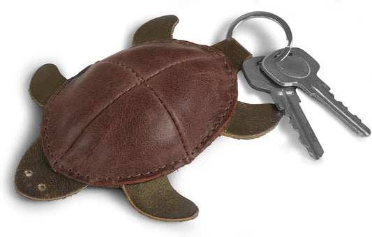 HOTHide & Drink, Rustic Leather Turtle Coin Purse/Change Pouch/Bag/Cable/SD Card Holder/USB Organizer, Handmade Includes 101 Year Warranty :: Bourbon Brown