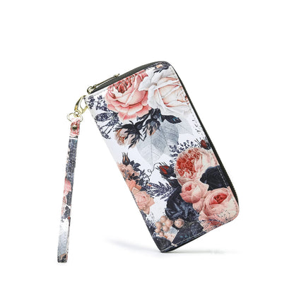 HOTWomen Wallet Card RFID For Womens Holder Blocking Credit Small Zipper Purse Pocket Bifold Slim Coin ID Ladies Wristlet Clutch Large Capacity Window Case Travel Zip Women's