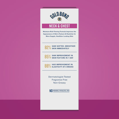 HOTGold Bond Age Renew Neck & Chest Firming Cream, 2 Oz, Hydrates, Renews, and Visibly Improves Firmness, Texture & Elasticity of Aging Skin, Non-Greasy, Dermatologist-Tested, Hypoallergenic, Unscented