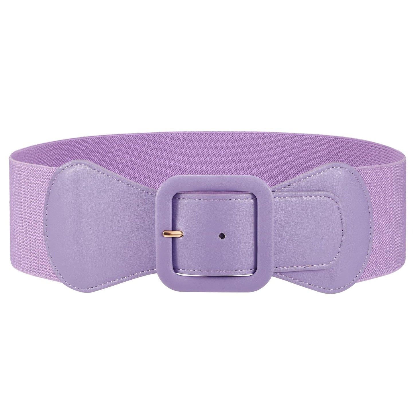 HOTJASGOOD Women Elastic Wide Belt Stretchy Vintage Waist Belt for Dress with Fashion Square Buckle