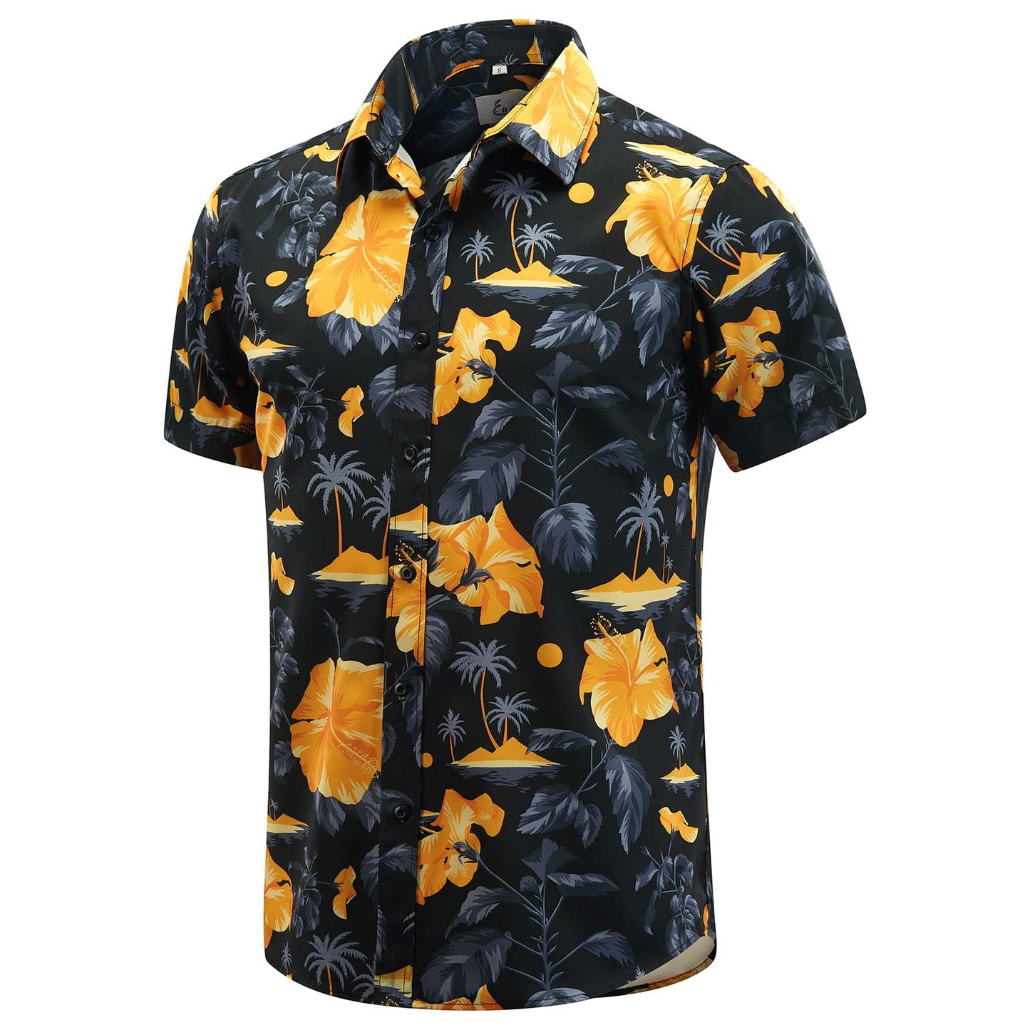 HOTEUOW Men's Hawaiian Shirt Short Sleeve Printed Button Down Beach Shirts