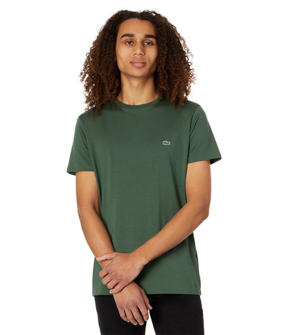 HOTLacoste Men's Short Sleeve Pima Jersey Crew Neck Tee