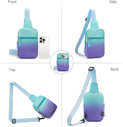 HOTBirthday Back to School Gifts for Teen Girls 8-12, Fanny Pack Crossbody Bag | 8 9 10 11 12 Year Old Girl Birthday Gifts, Kids Sling Bag Purse Travel Essential, Preppy Fashion Tween Girl Gift Trendy Stuff