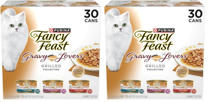 HOTPurina Fancy Feast Gravy Lovers Poultry and Beef Grilled Gourmet Wet Cat Food Variety Pack - (Pack of 24) 3 oz. Cans