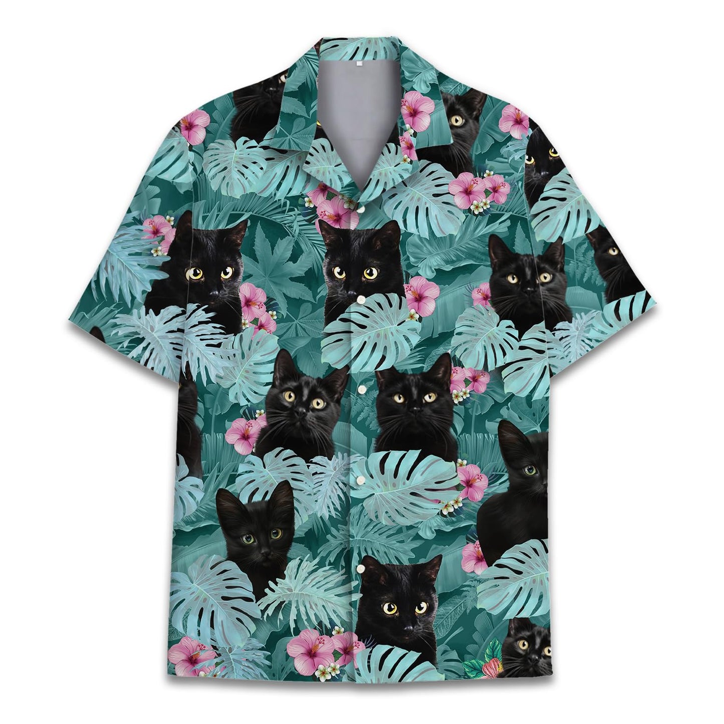 HOTTropical Bigfoot Hawaiian Shirts for Men Women, Sasquatch Summer Beach Button Down Short Sleeve