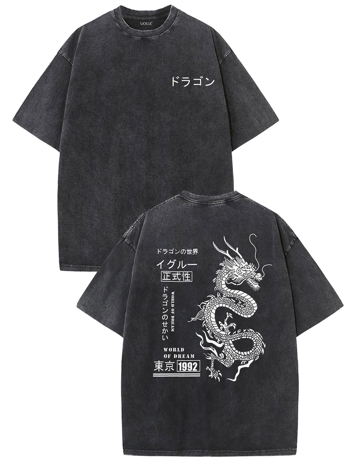 HOTUOUA Mens Graphic Tees Vintage Oversized T-Shirts Casual Acid Wash Cotton Streetwear (S-2XL)