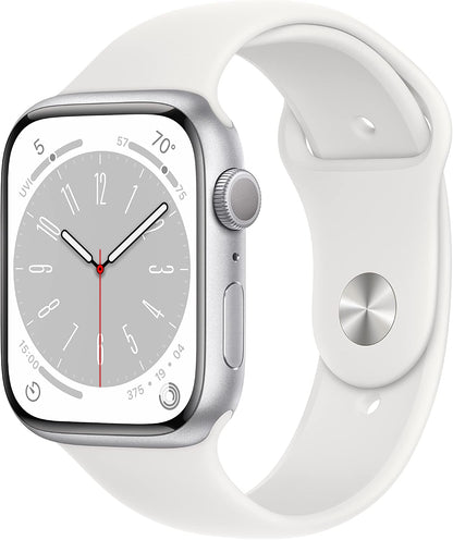 HOTApple Watch Series 8 (GPS, 41MM) - Starlight Aluminum Case with Starlight Sport Band M/L (Renewed Premium)