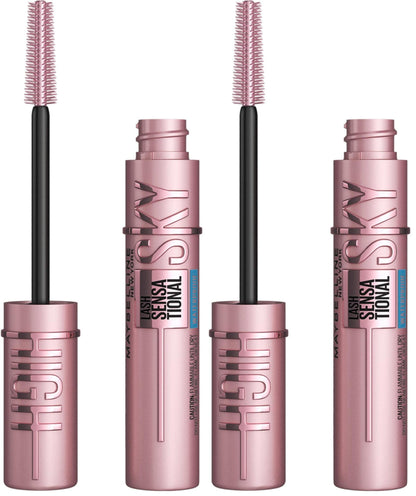 HOTMaybelline Lash Sensational Sky High Waterproof Mascara Makeup, Volumizing, Lengthening, Defining, Curling, Multiplying, Buildable Formula, Very Black, 1 Count