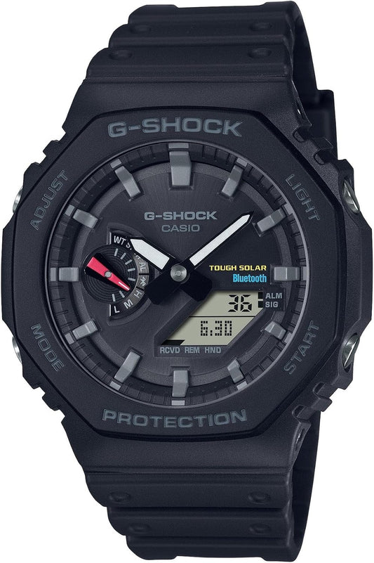 HOTG-Shock Casio Analog-Digital Tough Solar Connected Black Watch | GAB2100-1A