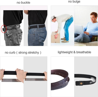 HOTXZQTIVE No Buckle Invisible Elastic Stretch Belt for Men/Women Fits waist 24-50in Father Day Gift