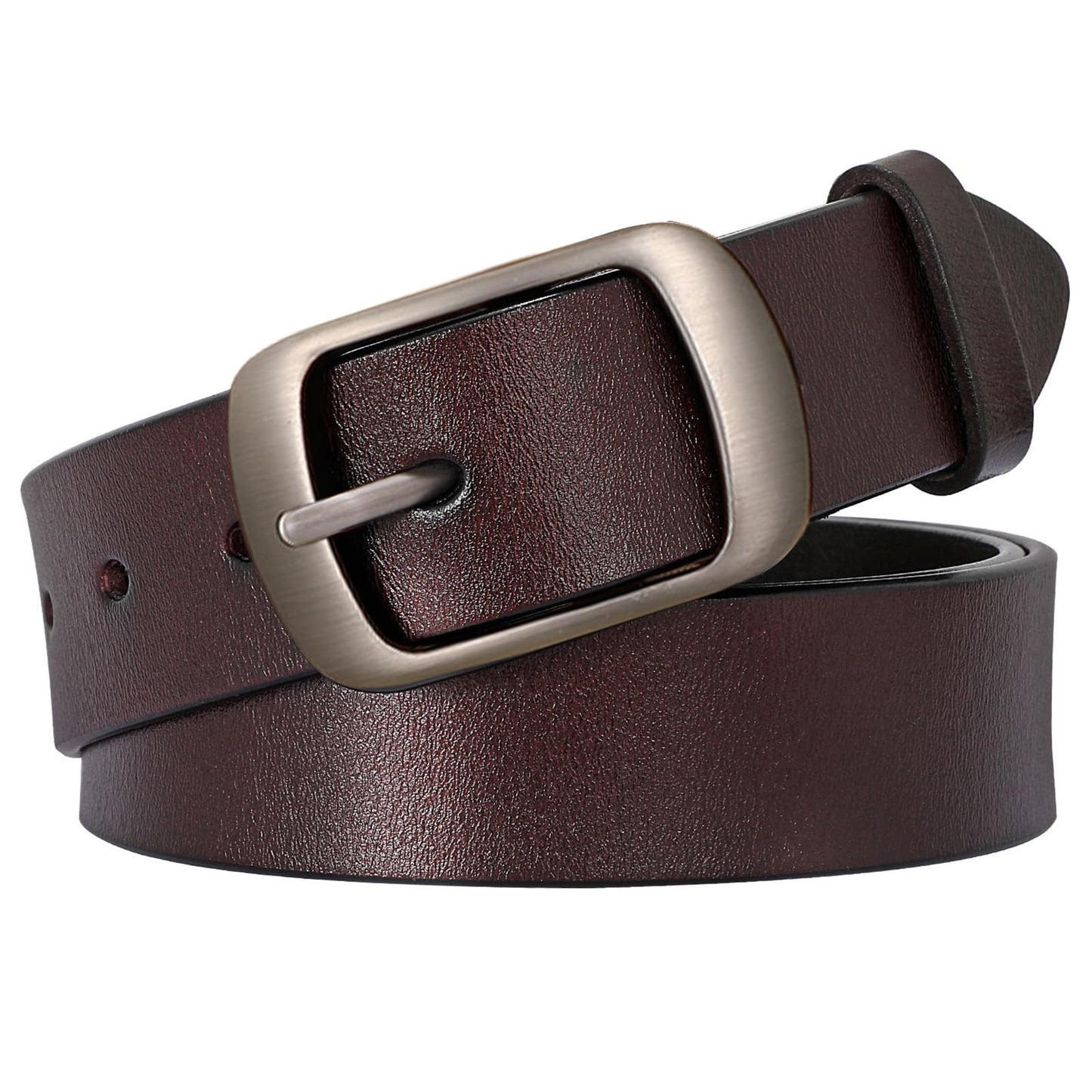HOTSUOSDEY Women Belts For Jeans Dresses Pants Ladies Leather Waist Belt with Elegant Buckle, Width 1.3"