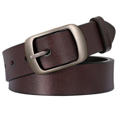 HOTSUOSDEY Women Belts For Jeans Dresses Pants Ladies Leather Waist Belt with Elegant Buckle, Width 1.3"