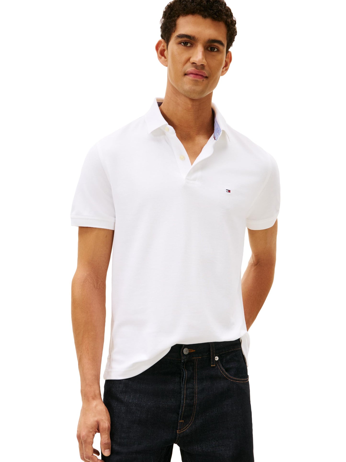HOTTommy Hilfiger Men's Short Sleeve Moisture Wicking Stretch Polo Shirt With Quick Dry + Uv Protection