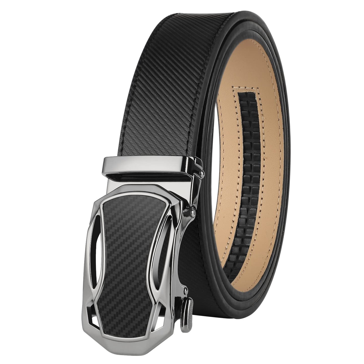 HOTLavemi Men's Real Leather Ratchet Dress Casual Belt, Cut to Exact Fit,Elegant Gift Box