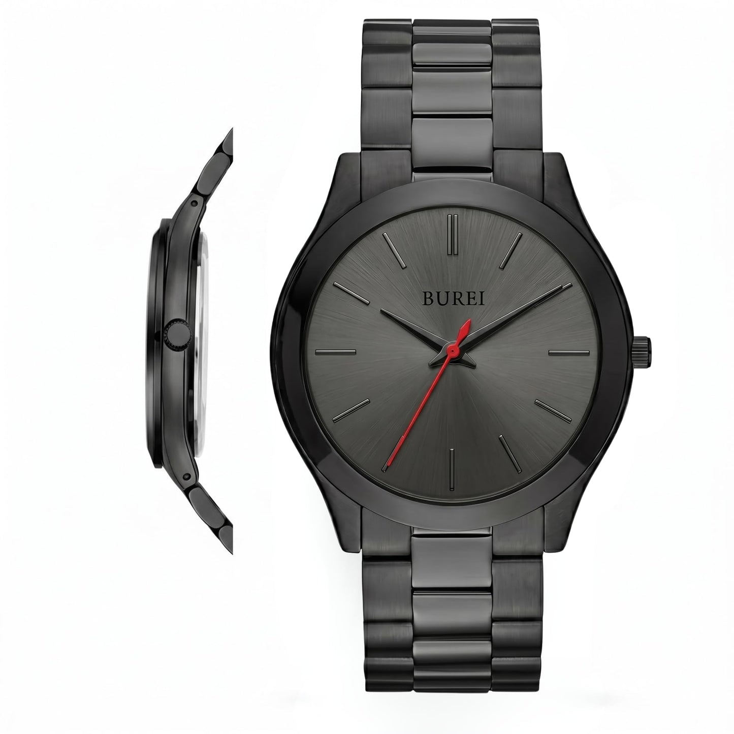 HOTBUREI Men's Wrist Watch, Analog Stainless Steel Dress Waterproof Quartz Watch for Men with Japanese Movement,Refined Gifts for Men, Boyfriend, Husband, Dad