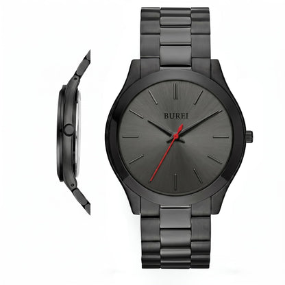 HOTBUREI Men's Wrist Watch, Analog Stainless Steel Dress Waterproof Quartz Watch for Men with Japanese Movement,Refined Gifts for Men, Boyfriend, Husband, Dad