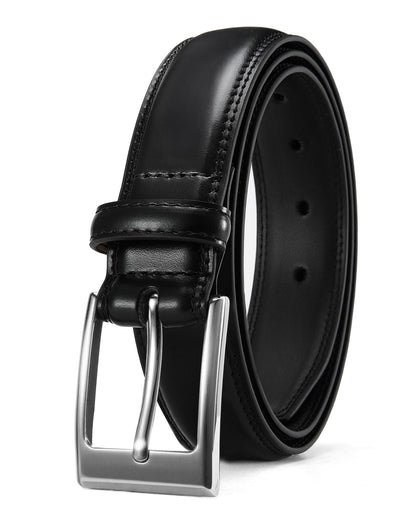 HOTCHAOREN Mens Belts Leather Gift for Men - Ideal Match for Mens Dress Shoes