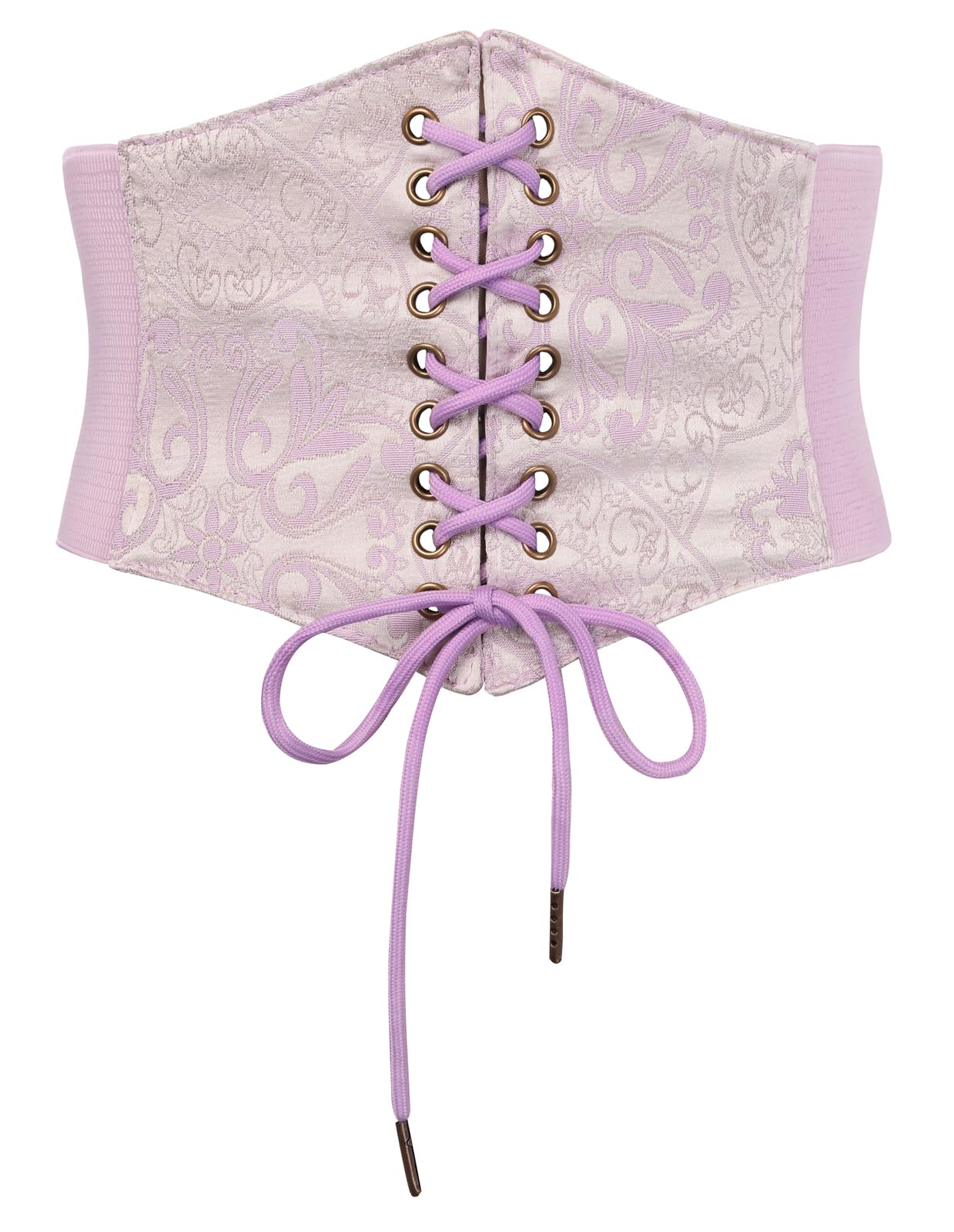HOTScarlet Darkness Renaissance Corset Belt Lace-up Tied Waspie Wide Elastic Waist Belts for Women