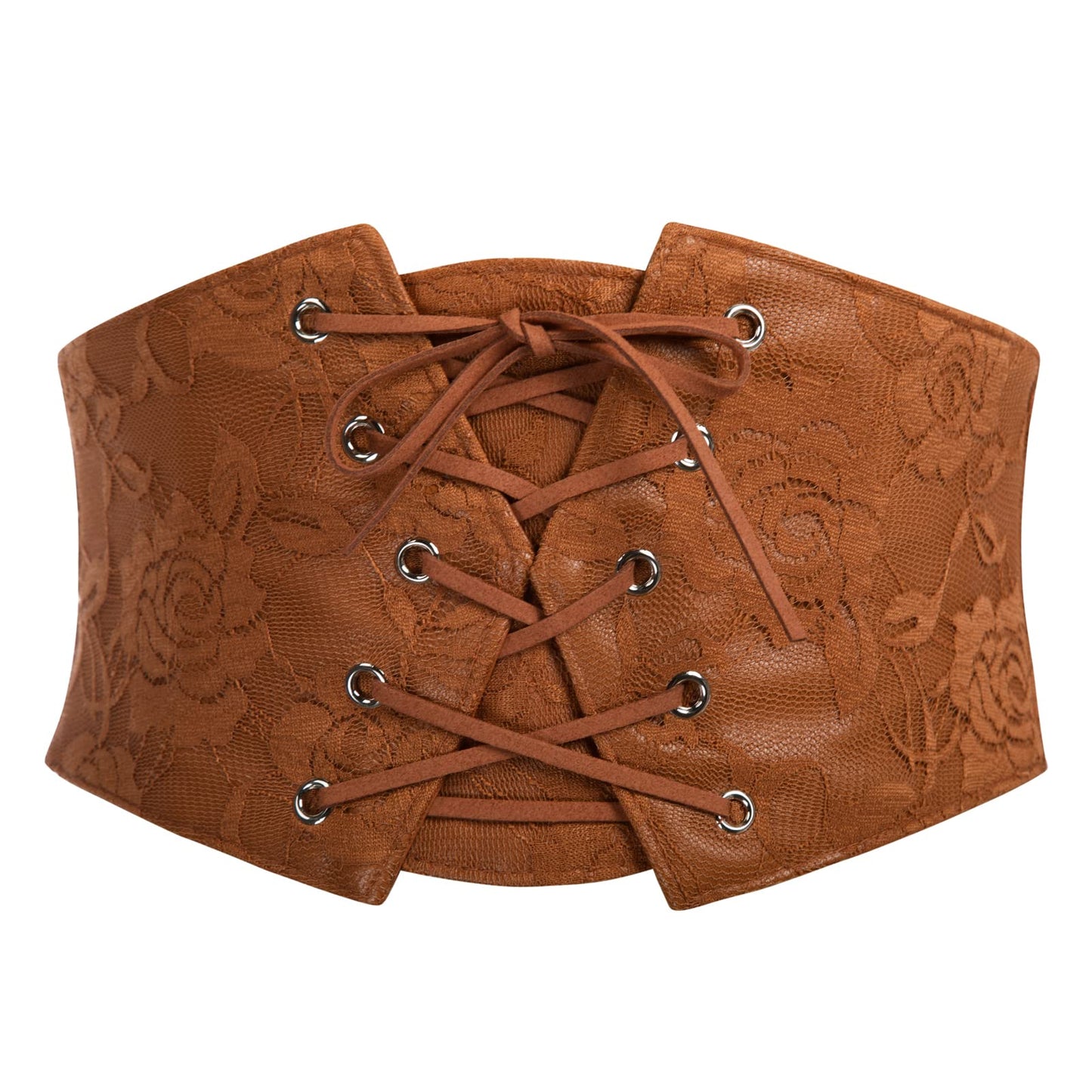 HOTGRACE KARIN Women's Elastic Wide Waist Belt Renaissance Pirate Corset Cinch Belt Cosplay Costume with Press Button
