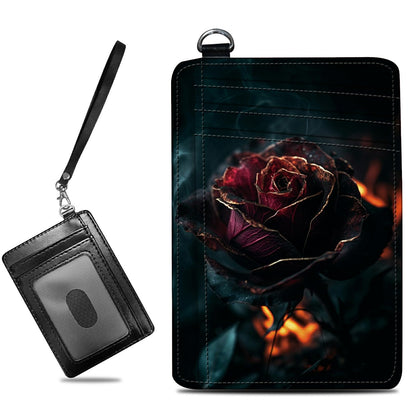 HOTCute Credit Card Holder with Zipper, Crow Skull RFID-Blocking Card Case Small Wallet for Women Men, Multi-slot Card Organizer Case Travel Accordion Wallet