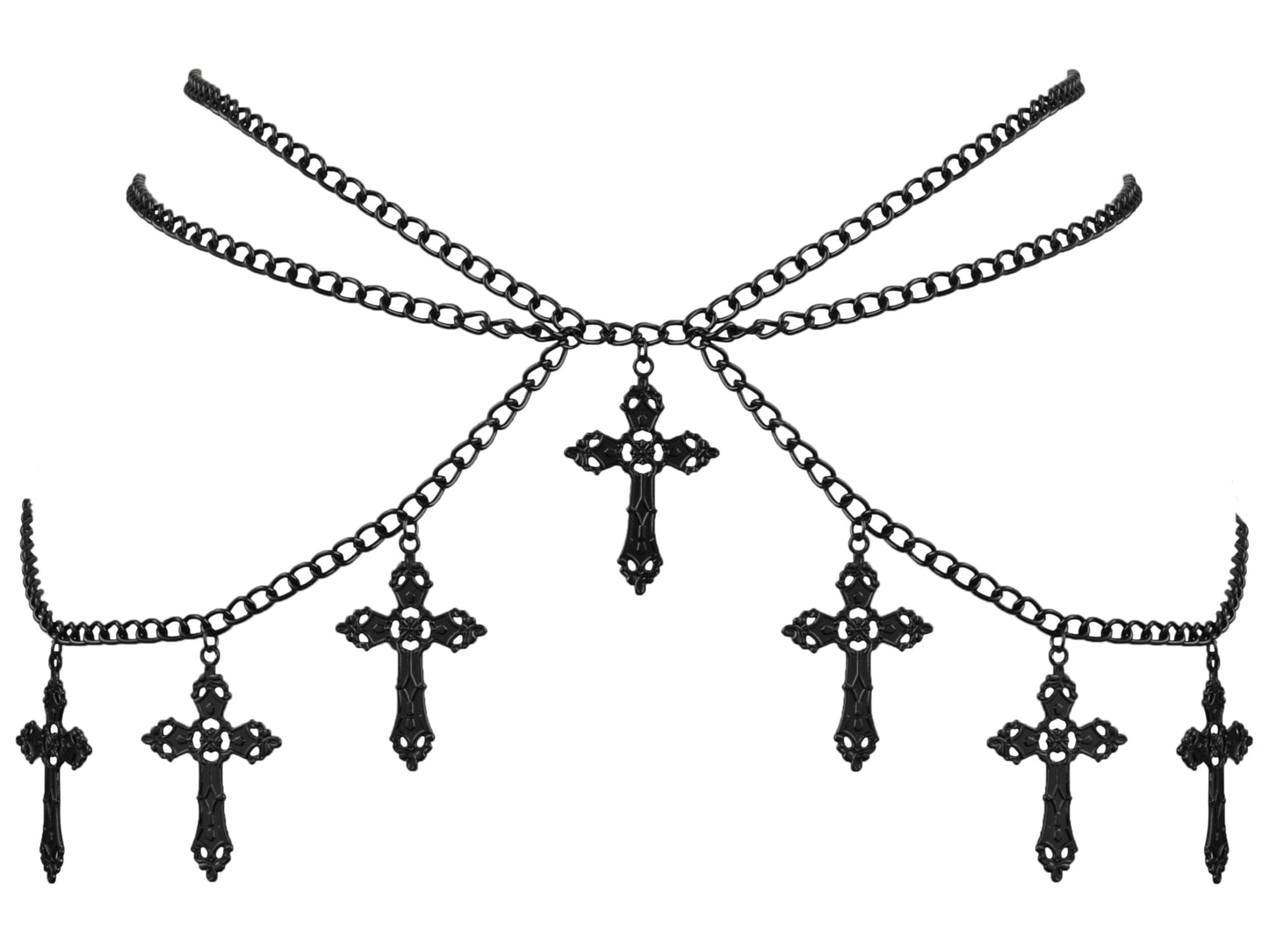 HOTSacina Gothic Cross Waist Chain & Belt - Emo, Punk, Grunge Accessories