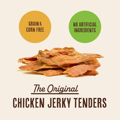 HOTWaggin' Train Chicken Jerky Dog Treats, Made with 100% Real Chicken Breasts, Only Two All-Natural Ingredients, Great High Protein Dog Treat, Easily Digestible for Big or Small Dogs, 30 oz. Pouch