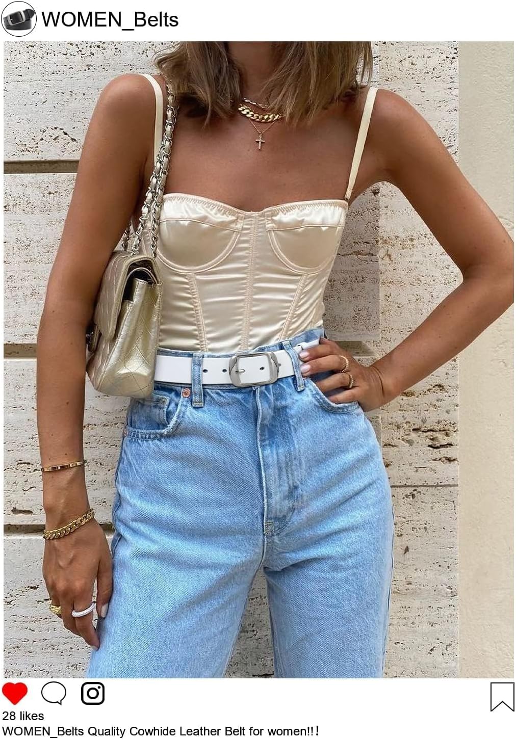 HOTWHIPPY Women Leather Belts for Jeans Pants Fashion Dress Belt for Women with Solid Pin Buckle