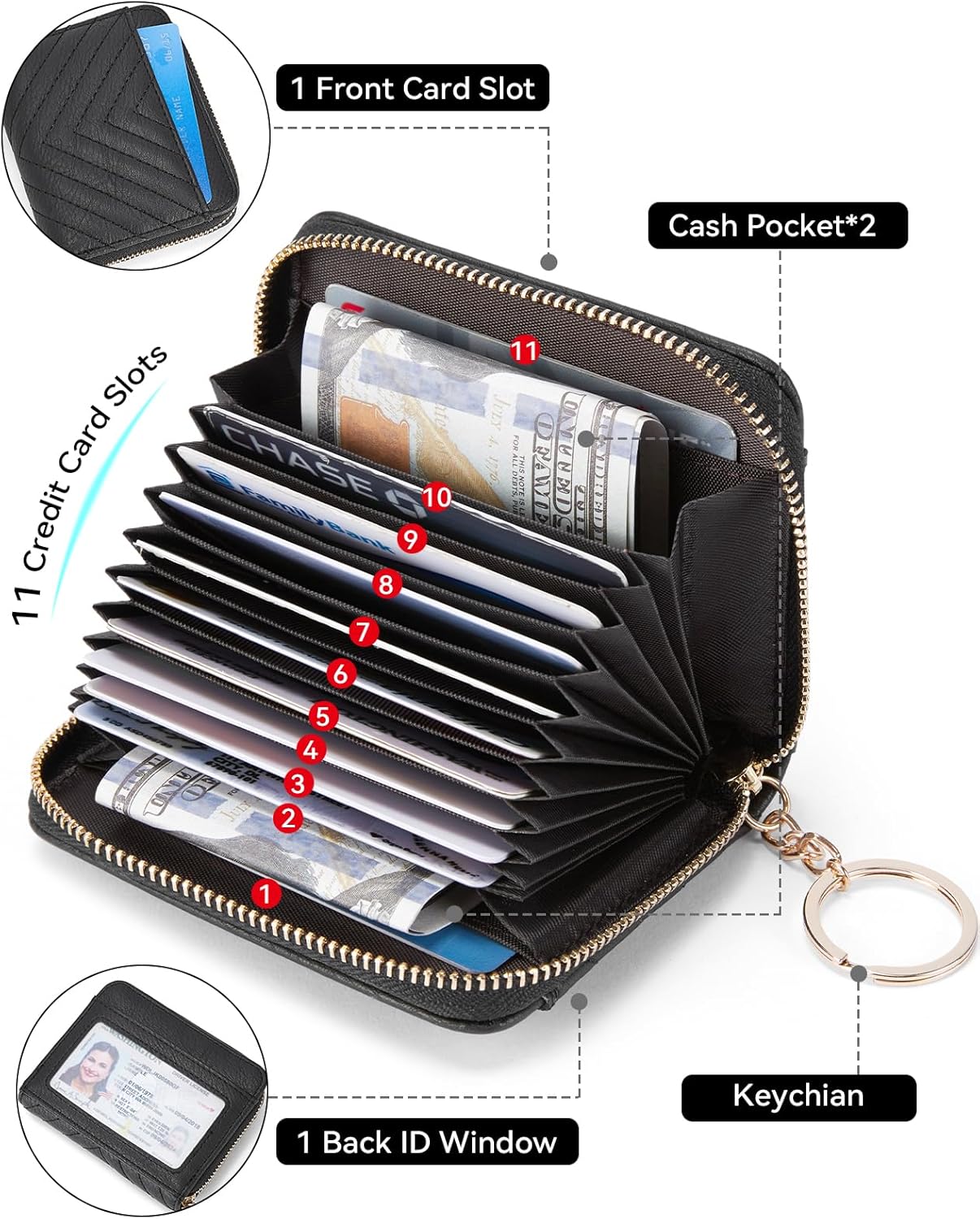 HOTBOSTANTEN Crossbody Bags for Women ＆ Credit Card Holder Wallet RFID Blocking Leather Small Wallet for Women
