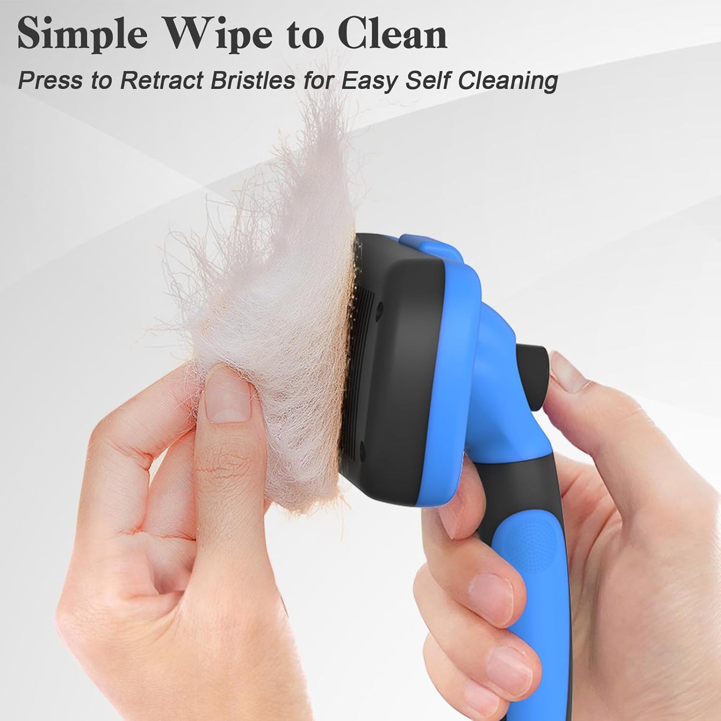 HOTSwihauk Self Cleaning Slicker Brush - Skin Friendly Deshedding Grooming Tool for Dogs & Cats, Suitable for Shedding & Haired Pets, with Pet Supplies Accessories, Blue