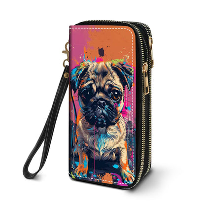 HOTWomen's Large Capacity Wallet PU Leather Double Zipper Clutch Purse Multifunctional Wallet with Removable Wristlet Strap for Smart Phone/Coin/Card/Cash, Floral Quotes Bible Verse Philippians 4-13