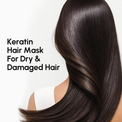 HOTMAREE Deep Conditioning Hair Mask for Damaged Hair Treatment – Keratin Hair Care for Hydrating Growth Repair Moisturizing – Dry Curly Color Refreshing – 10 Fl Oz, White