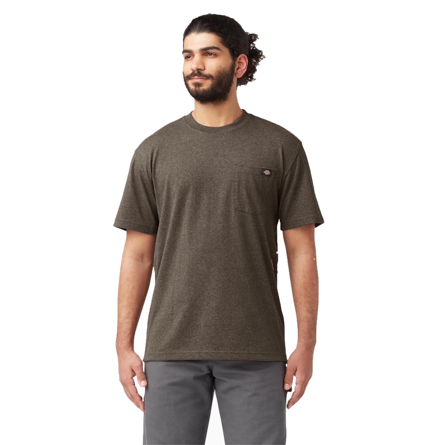 HOTDickies Men's Heavyweight Heathered Short Sleeve Pocket T-Shirt